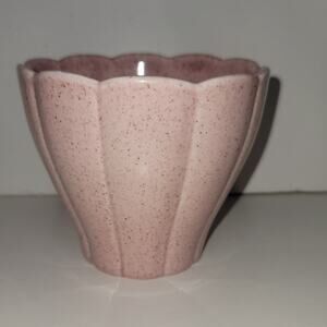 Vintage Pink Speckled Flowerpot Red Wing USA 1960 AND 1950s ribbed SUCCULENTS